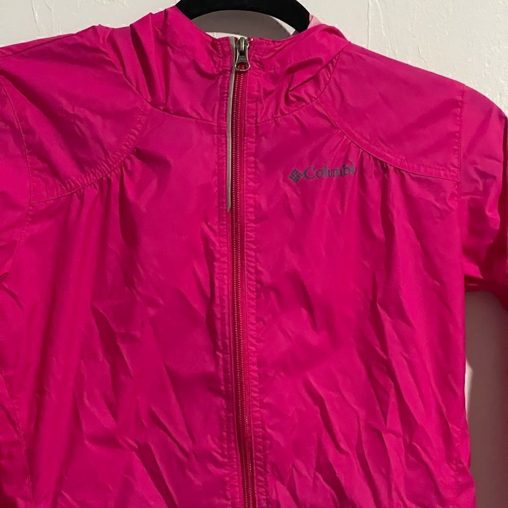 Columbia kids windbreaker pink M 10-12